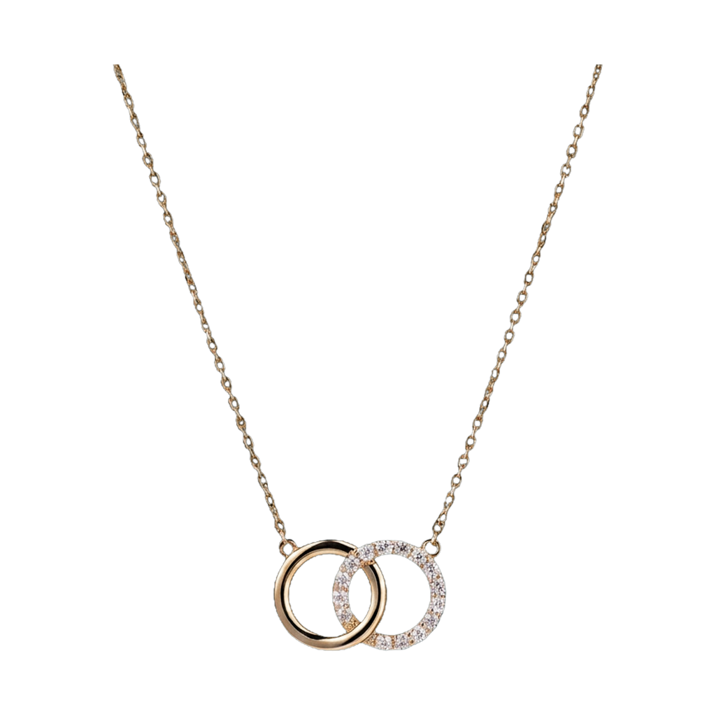 Interlocking Circle Lab-Grown Diamond Pendant Necklace