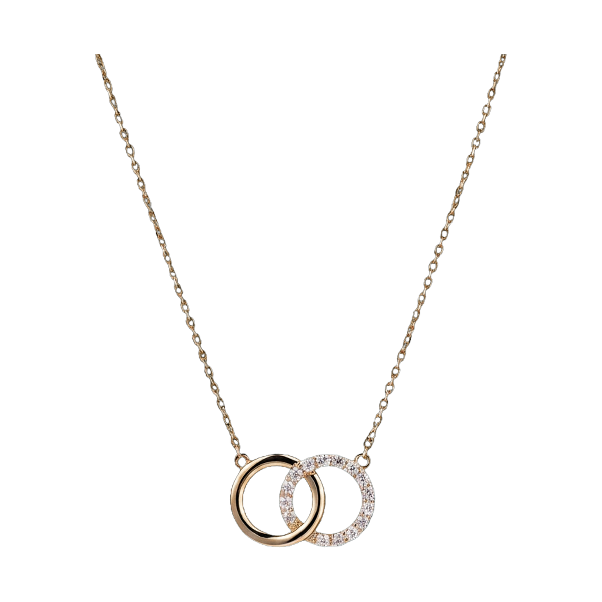 Interlocking Circle Lab-Grown Diamond Pendant Necklace