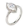 Marquise Halo Lab-Grown Diamond Ring