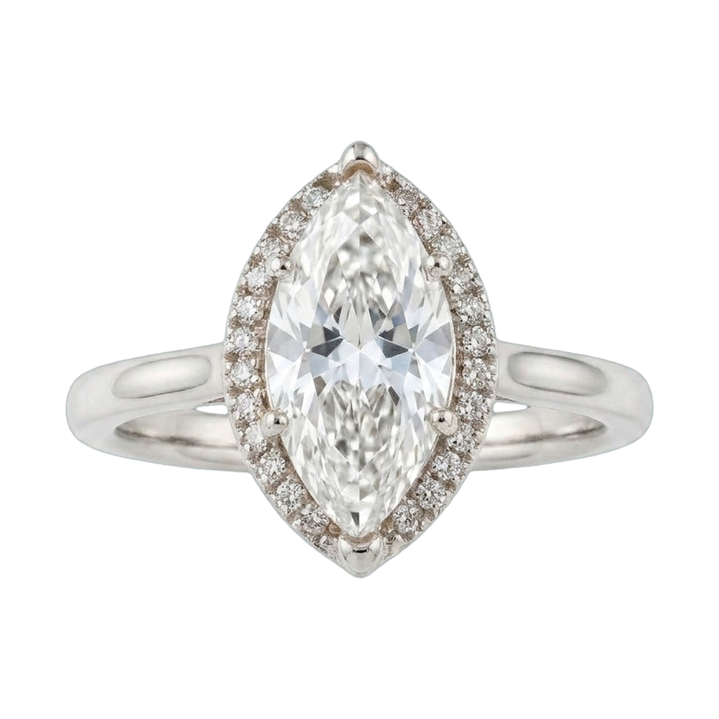 Marquise Halo Lab-Grown Diamond Ring