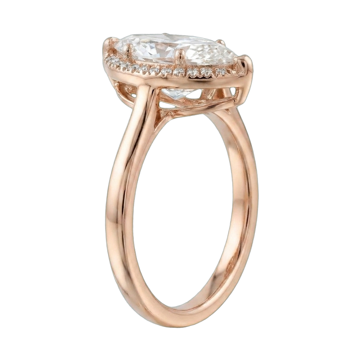 Marquise Halo Lab-Grown Diamond Ring