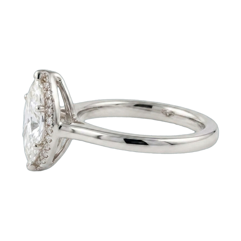 Marquise Halo Lab-Grown Diamond Ring