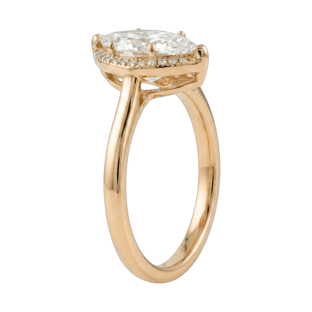 Marquise Halo Lab-Grown Diamond Ring