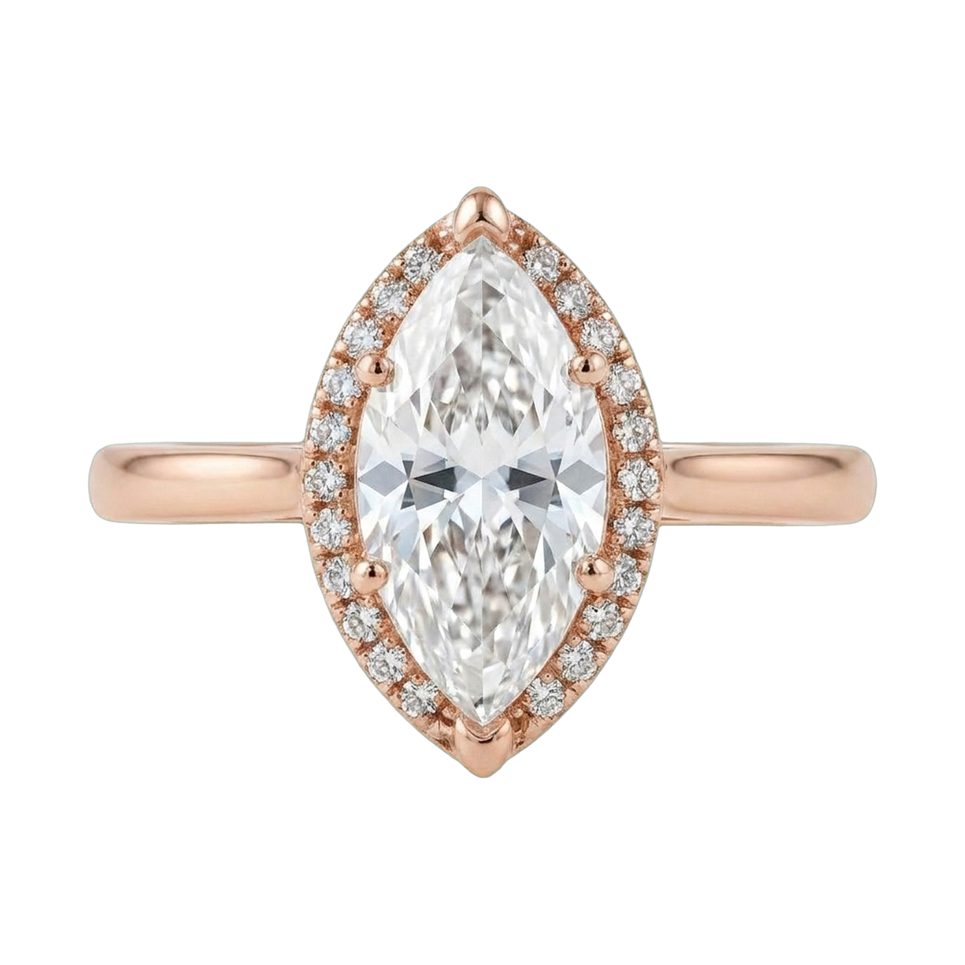 Marquise Halo Lab-Grown Diamond Ring