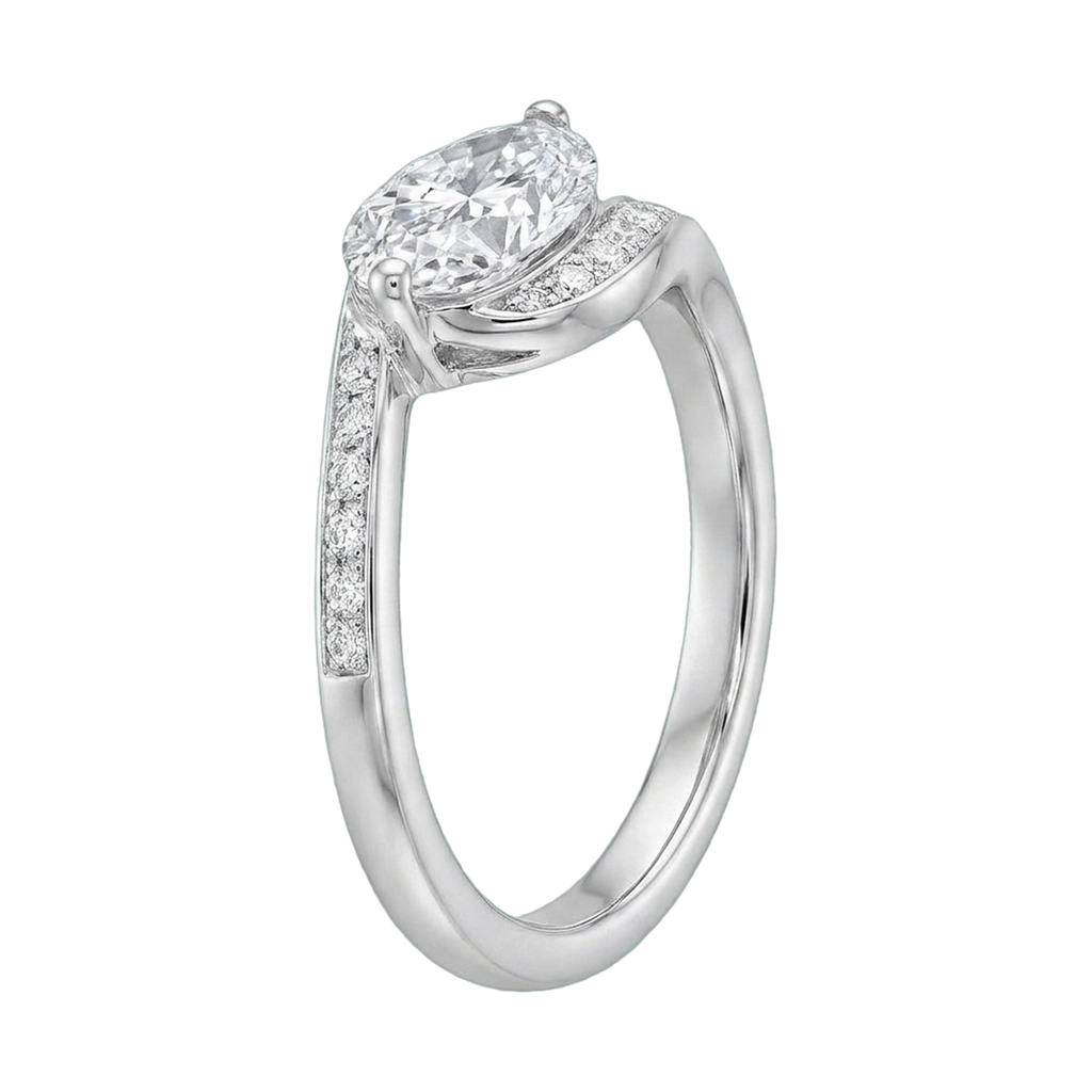 Marquise Twist-Shank Lab-Grown Diamond Ring