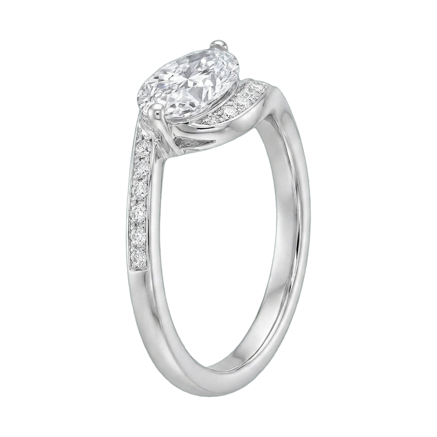 Marquise Twist-Shank Lab-Grown Diamond Ring