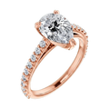 Pear Lab-Grown Diamond Pavé Ring