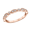 Round Lab-Grown Diamond Milgrain Stackable Band