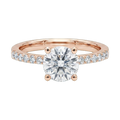 Round Lab-Grown Diamond Pavé Basket Ring