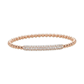 Star Chain Series Round Lab-Grown Diamond Elastic Beaded Bracelet