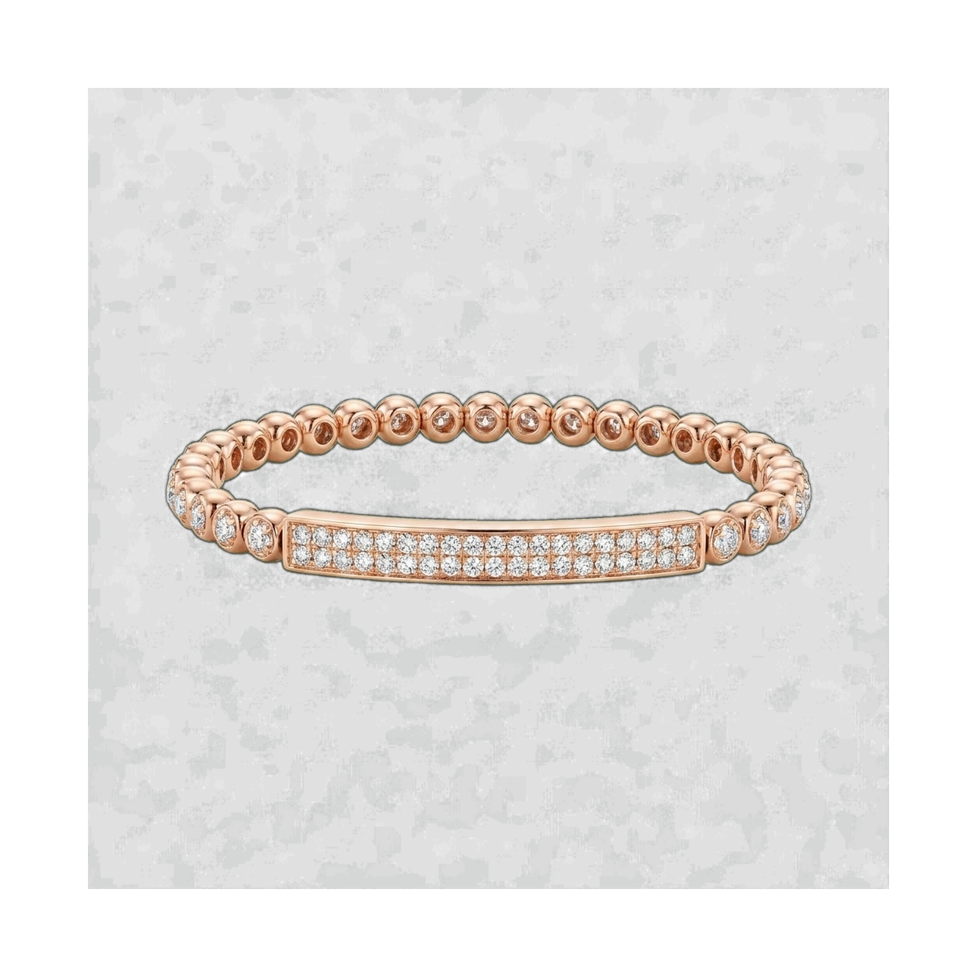 Star Chain Series Round Lab-Grown Diamond Elastic Beaded Bracelet