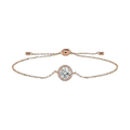 Star Ring Collection Round Rhinestone Halo Bracelet