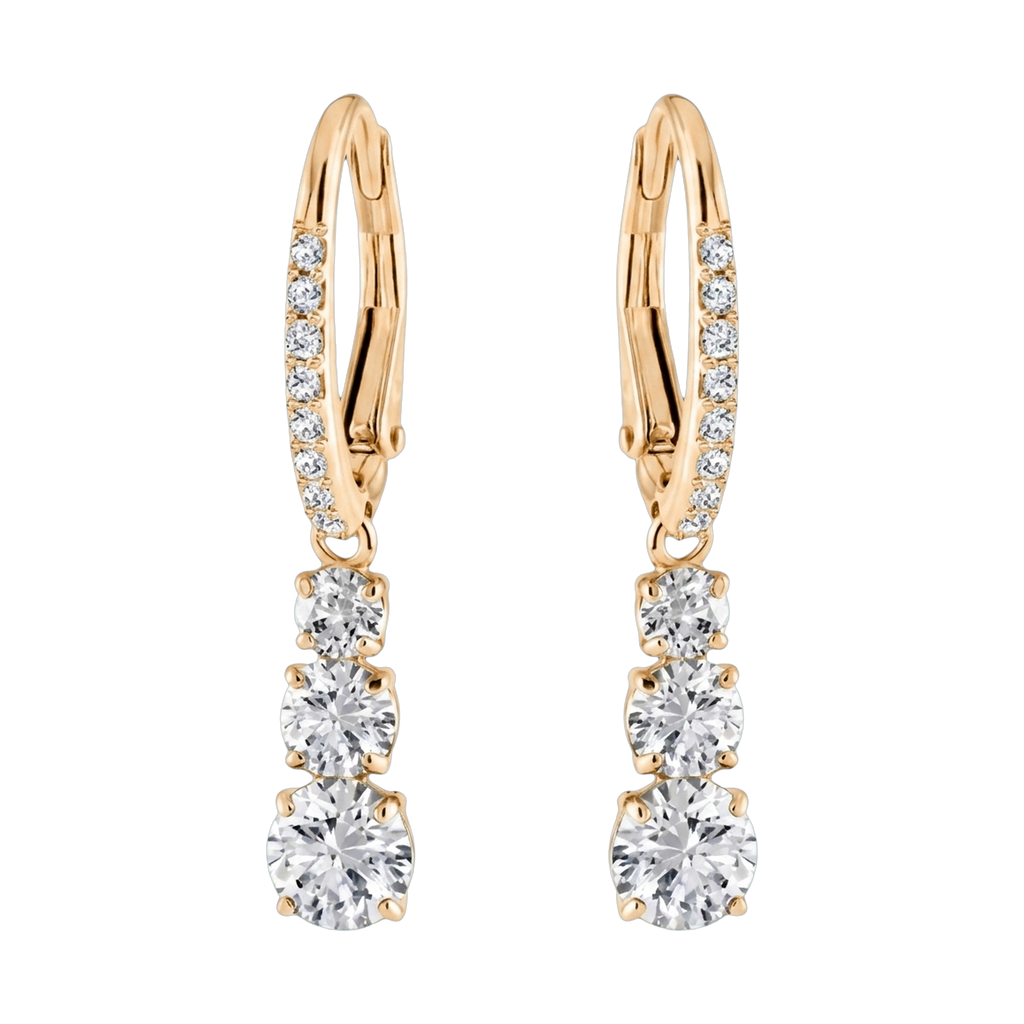 Stilla Lab-Grown Diamond Pavé Hoop Earrings, Rhodium Plated